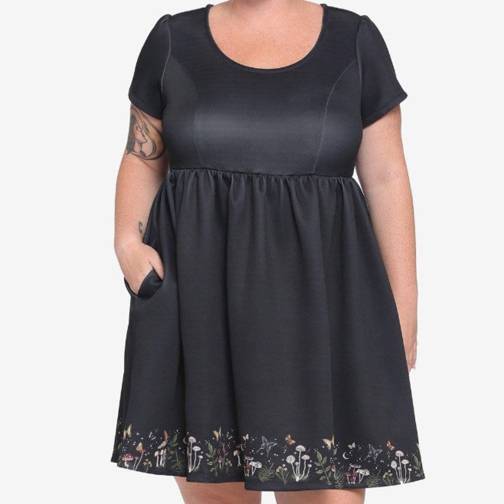 Mushroom‎ Border Babydoll Dress Plus Size Hot Topic
